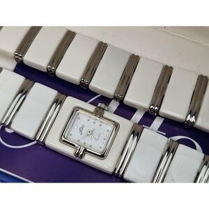 Alto White Ceramic and Stainless Steel Ladies' Bracelet Watch - New Battery